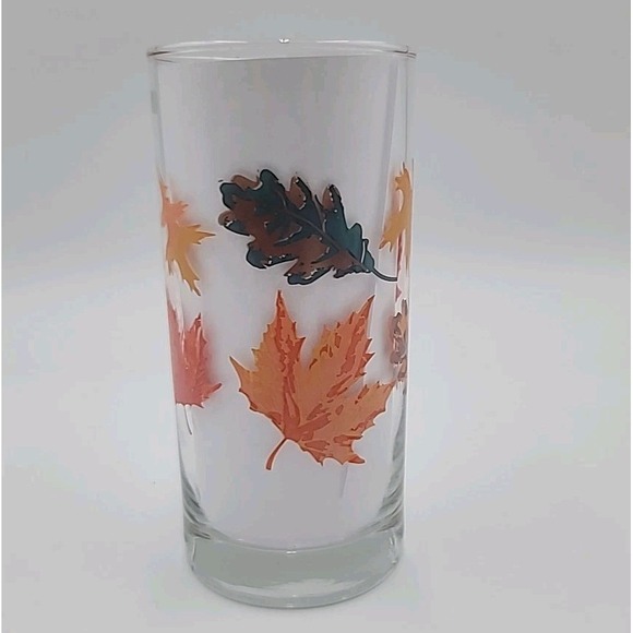 Libbey Other - Libbey Crisa Autumn Leaves Tumber Fall Leaves Drinking Glass 6"